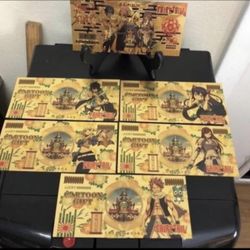 24k Gold Foil Plated Fairy Tail Banknote Set 