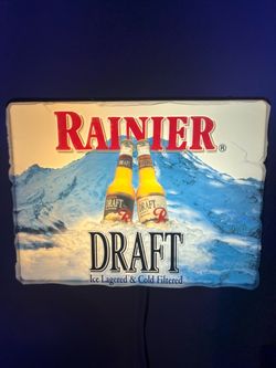 Rainier Draft Beer Illuminated Bar Sign
