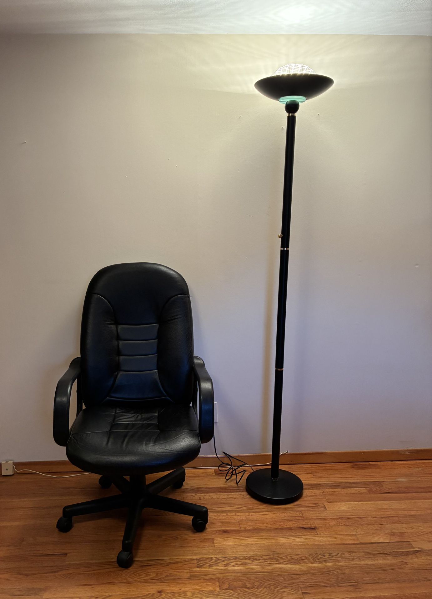 Desk Chair & Halogen Floor Lamp