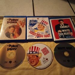 James Cagney Blu Ray Lot OOP Blu Ray, Public Enemy, White Heat , Yankee Doodle 