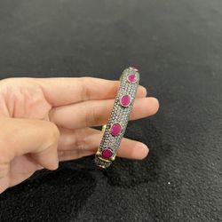 Elegant Pink And Gold Bracelet 