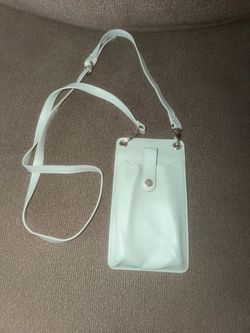 Truffle and Chic Blue Crossbody Phone Case w/ Strap, Universal, Card Pocket
