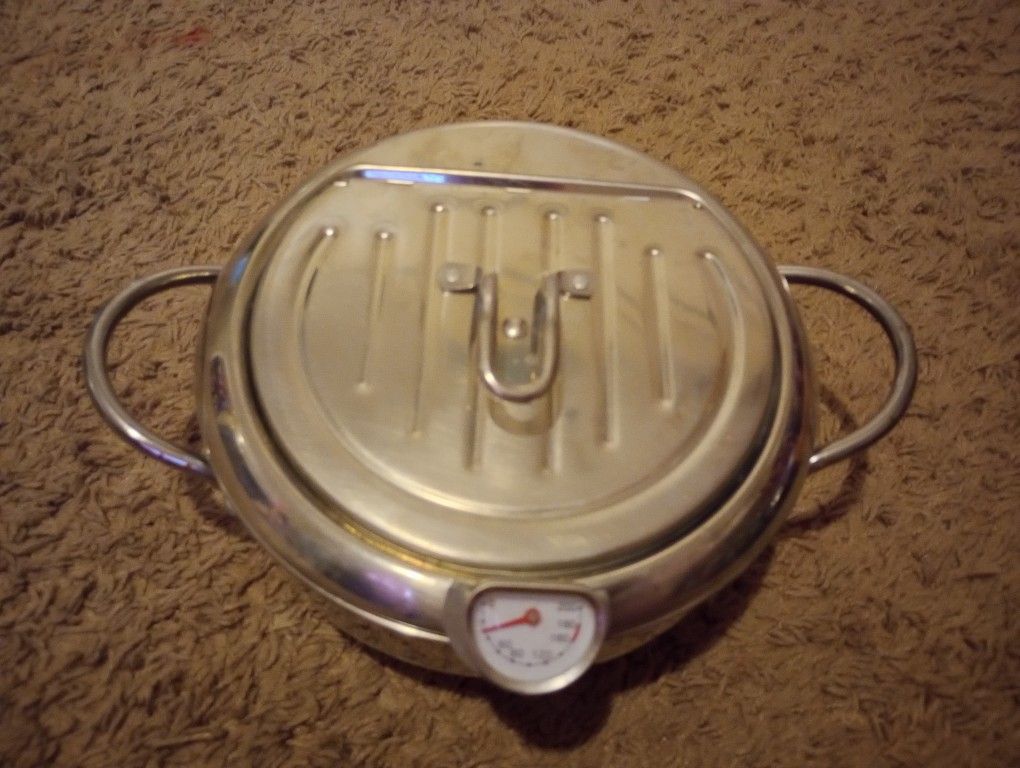 Deep Fryer Pan With Temp Gadge