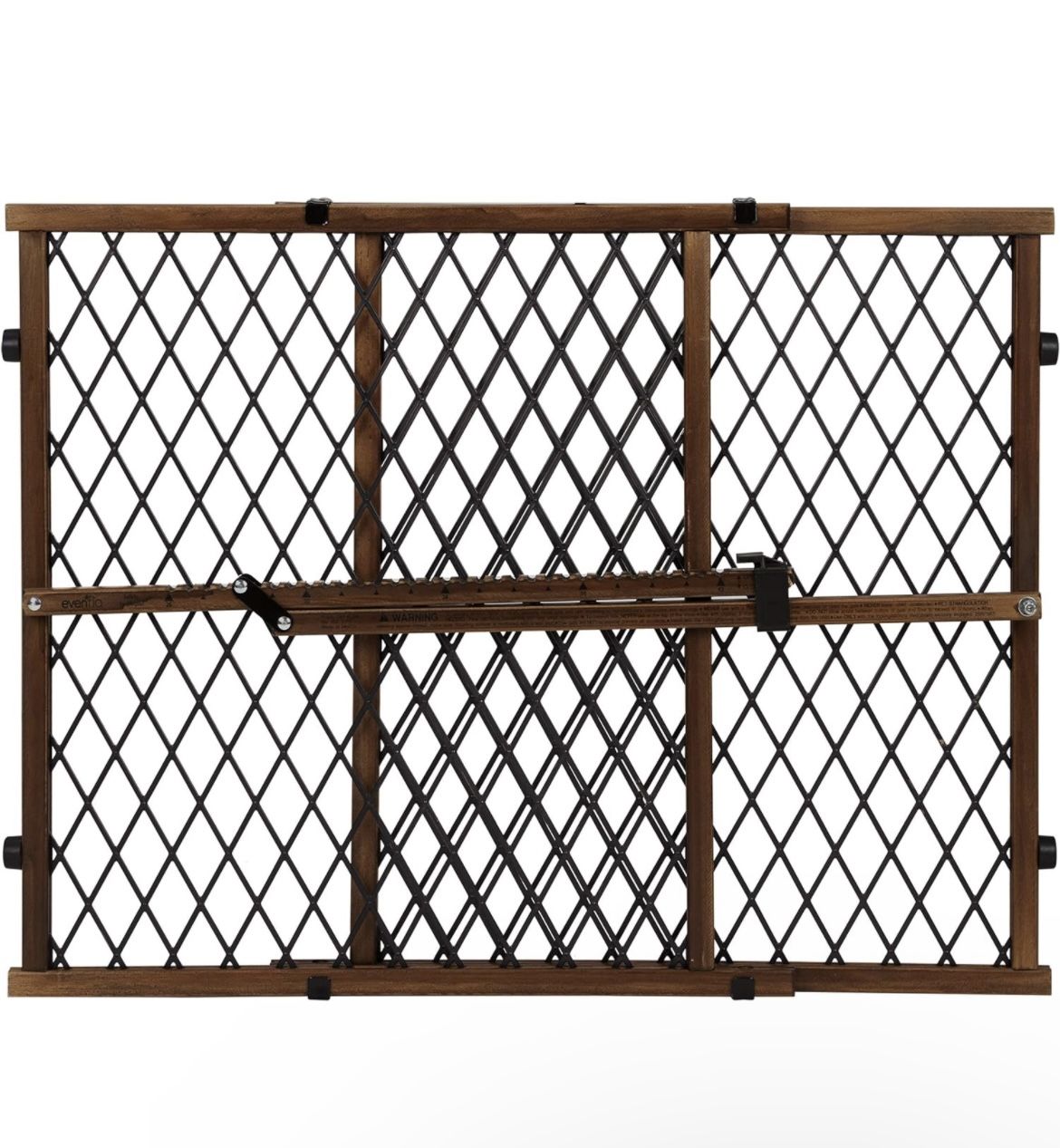 Evenflo Position & Lock Baby Gate, Pressure-Mounted, Farmhouse Collection (26” - 42” W 23” H