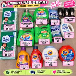 NEW Laundry & Household Products – Tide, Gain, Purex, Lysol, Downy, Arm & Hammer, Puffs