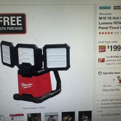M18 Flood Lamp Cordless 4500 Lumens 