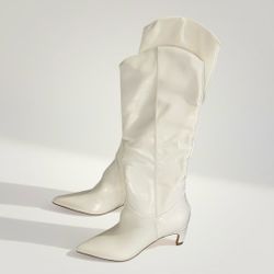 white long boots size6.5