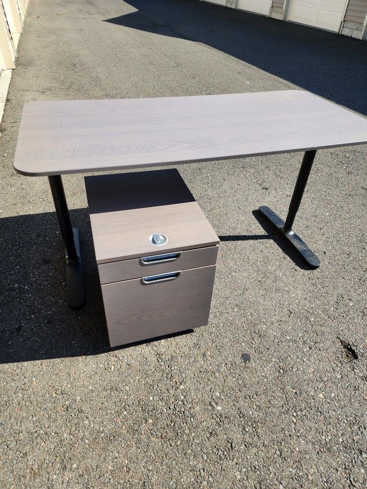 Office Desk With Galant File Cabinet