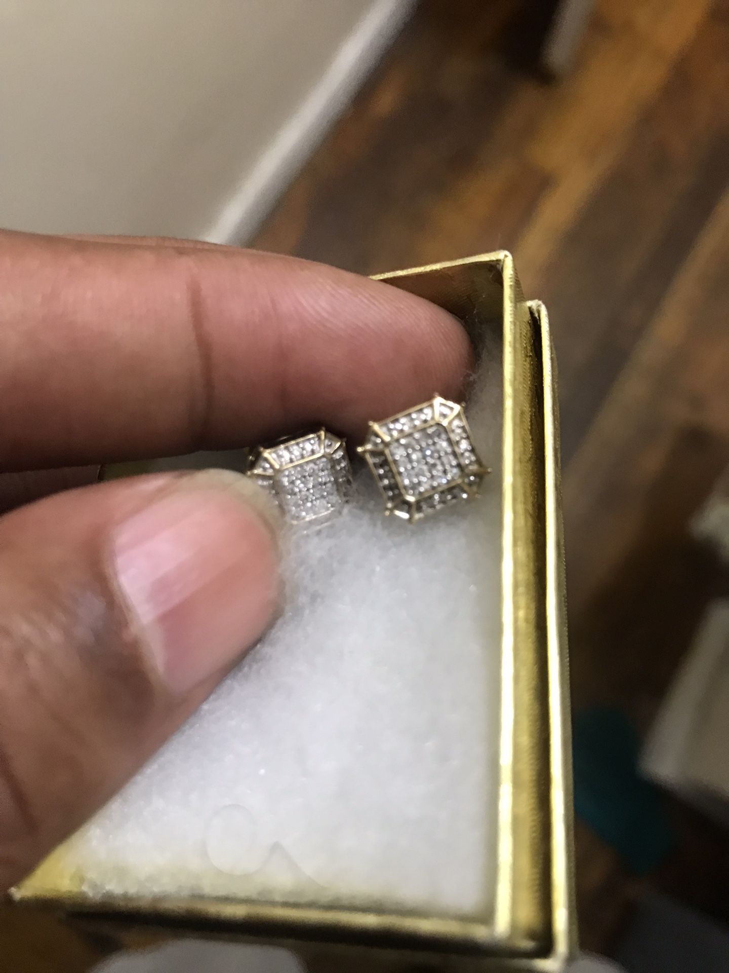 Diamond Earrings 10kt Real Gold