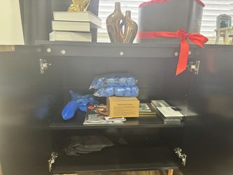Set Of Two Brand New Cabinets  Black And Gold