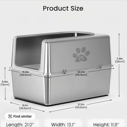 Stainless Steel Litterbox