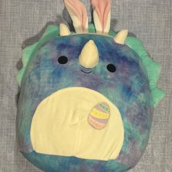 NEW 2024 Squishmallows Easter Plush 16” NILES THE Triceratops