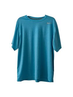 Nike Dri-FIT Men's Running Shirt XL Teal Athletic Gym Workout Short Sleeve Tee