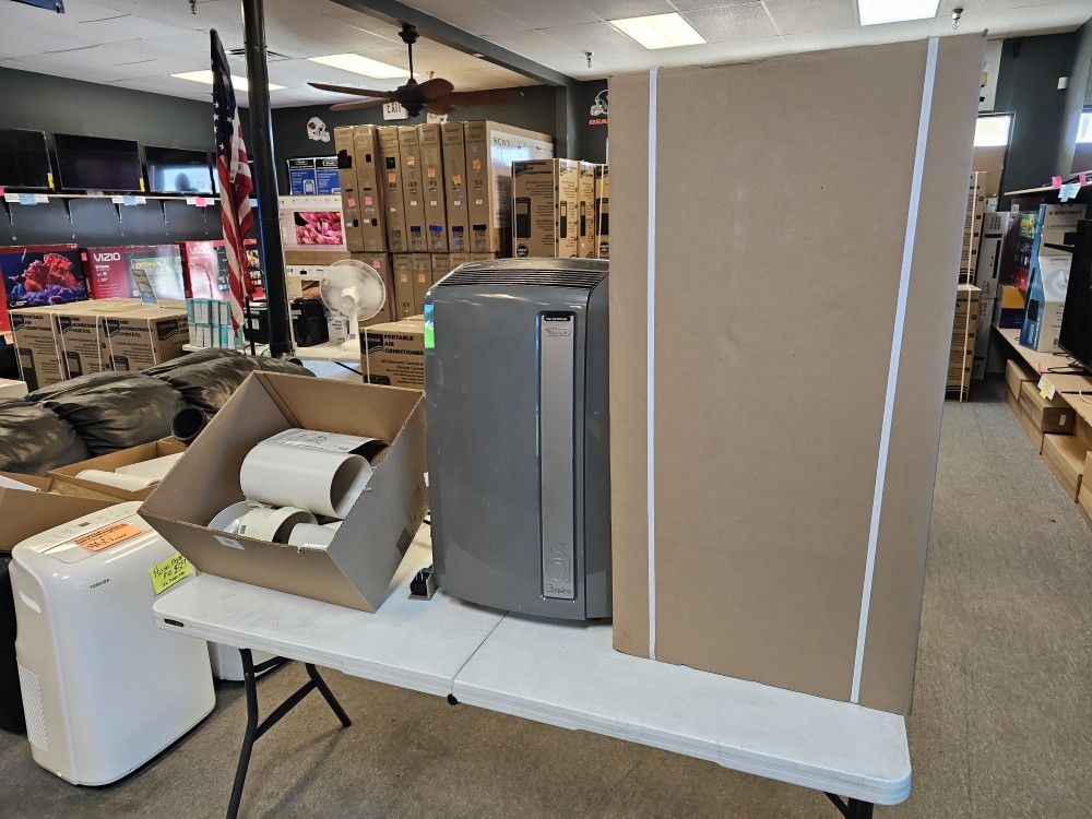 DELONGHI PORTABLE AIR CONDITIONER IN STOCK 12K BTU 500 SQ FT COMPLETE IN BOX W/WARRANTY PAYMENT OPTIONS