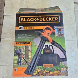 BLACK And DECKER corded Leaf Blower and Leaf Vacuum Mulcher