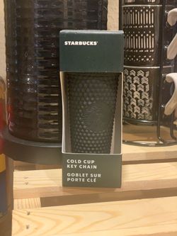 Starbucks Cold Cup Key Chain Green Studded