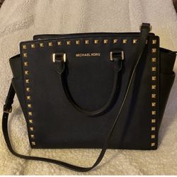 Black Michael Kors Studded Crossbody 