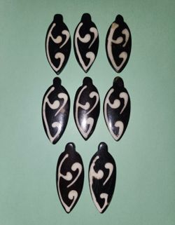 Carved Bone Pendants 