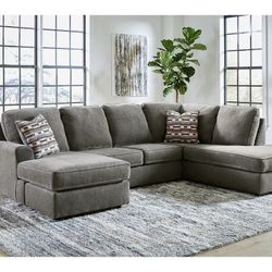 Get BRAND NEW . OPHANNON SECTIONAL 2 CHAISE