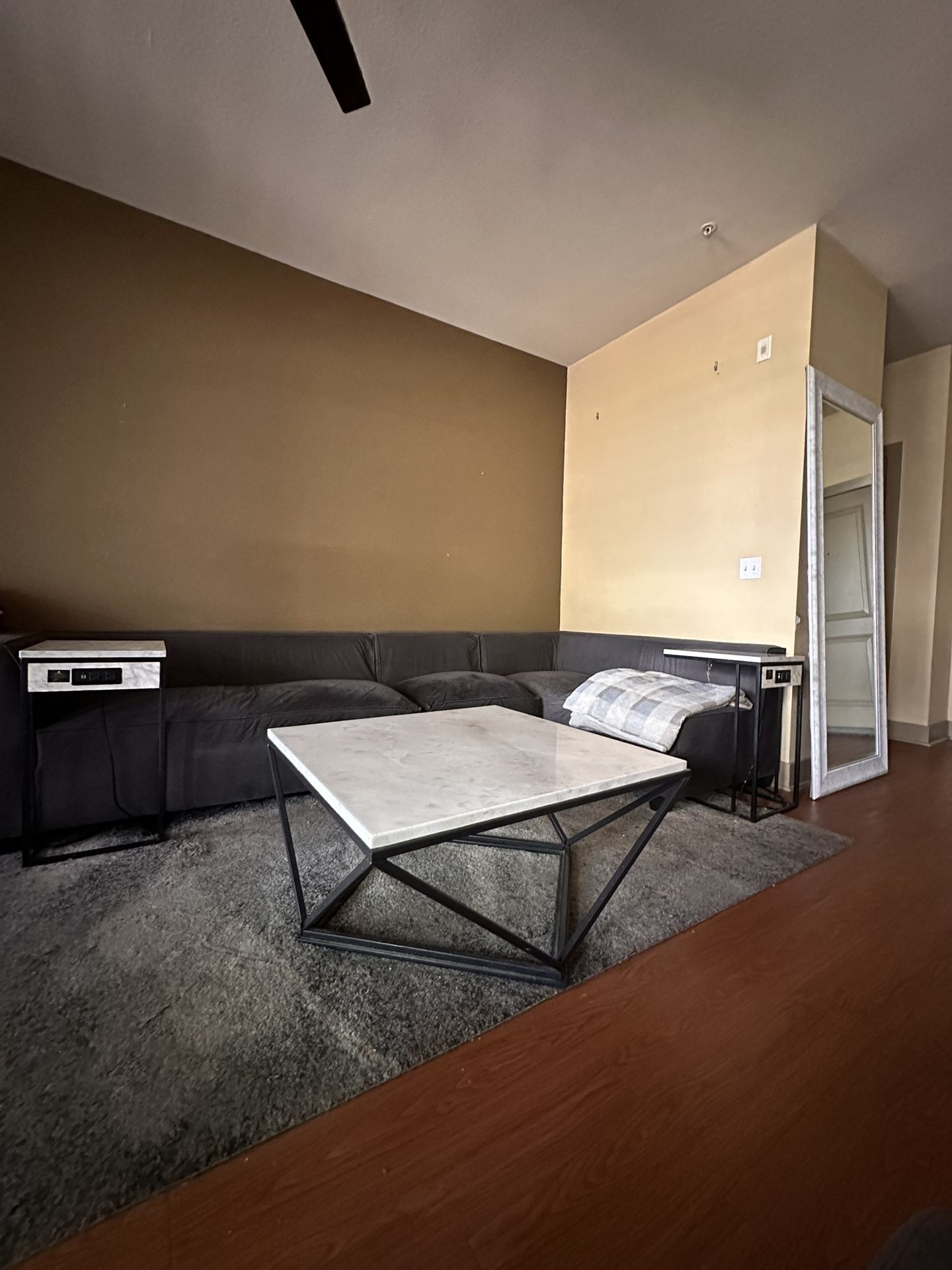 Marble Coffee Table + 2 Side Tables