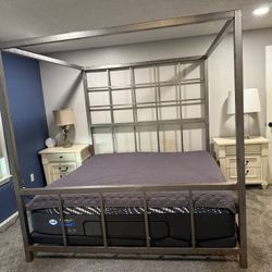 King Size Metal Canopy Bed Frame