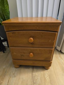 Pine Wood Nightstand