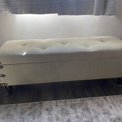 Ottoman, Side Table, Small Hutch