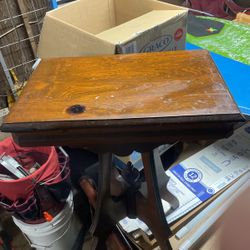 Antique Side Table Does Have Wear And Marks On Top