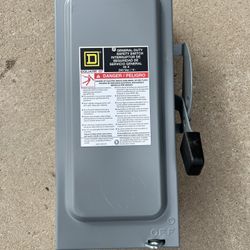 Square D safety switch fusible 60 amp single phase 240 V  AC Indoor Outdoor Brand New