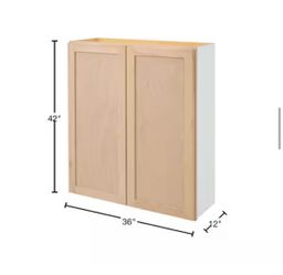 Hampton Bay 36 in. W x 12 in. D x 42 in. H Ready to Assemble Wall Kitchen Cabinet in Unfinished