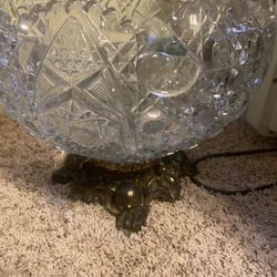 Antique Crystal Punch Bowl