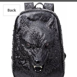 3D Wolf Backpack/ Laptop  Carrier 