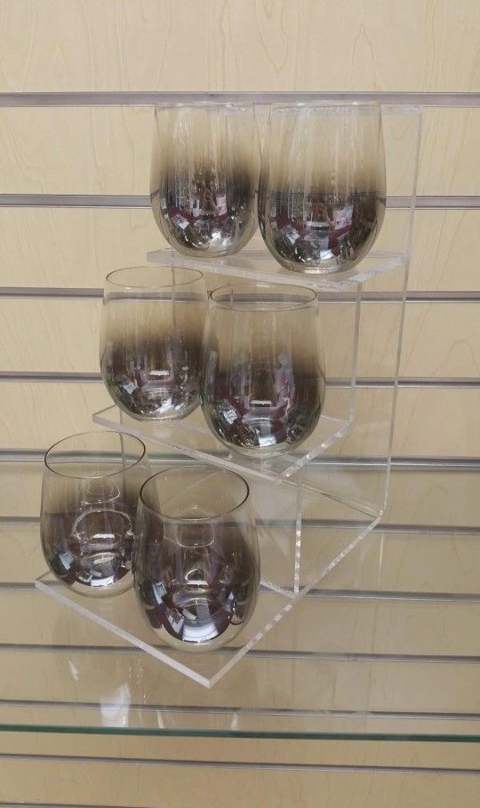 6pc _ Crystal Glass Cup / Tumbler set ( NEW ) kitchenware, dinnerware, drinkware
