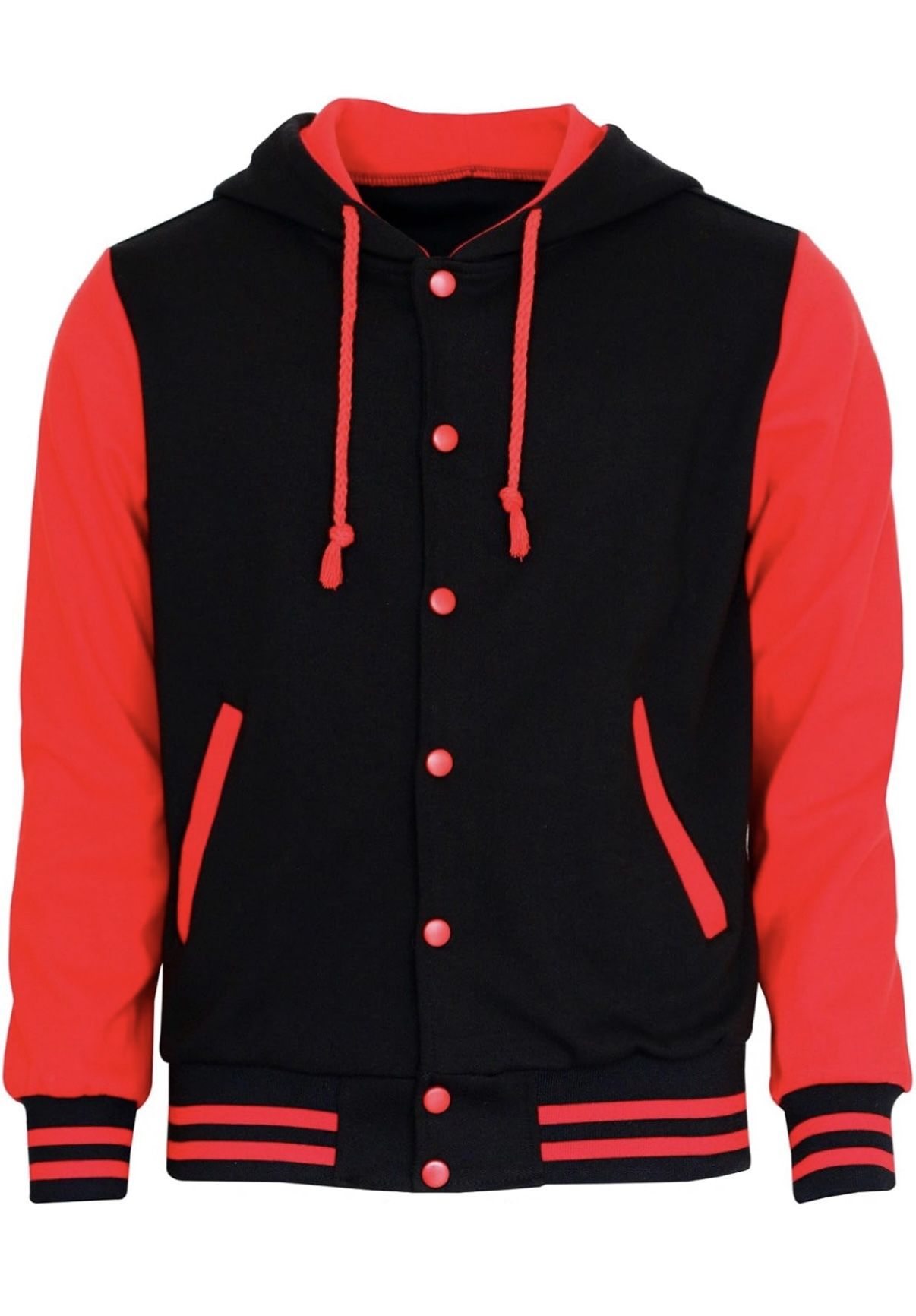  Hoodie Baseball Jacket Varsity Cotton Letterman Jacket