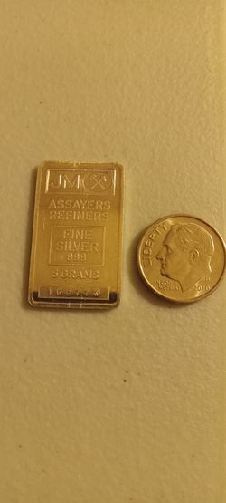 5 Gram JM Silver Bar .999 Fine 2 of 5