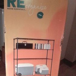 REORGANIZE -ROOM ESSENTIALS -5 TIER WIRE WIDE SHELVING UNIT.