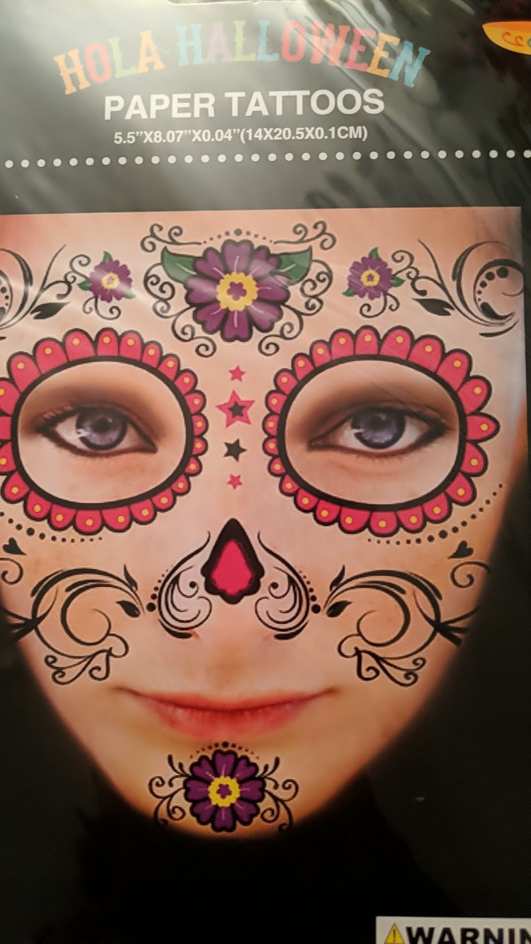 Day of the ded face tattoos