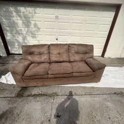 Brown Suede Couch