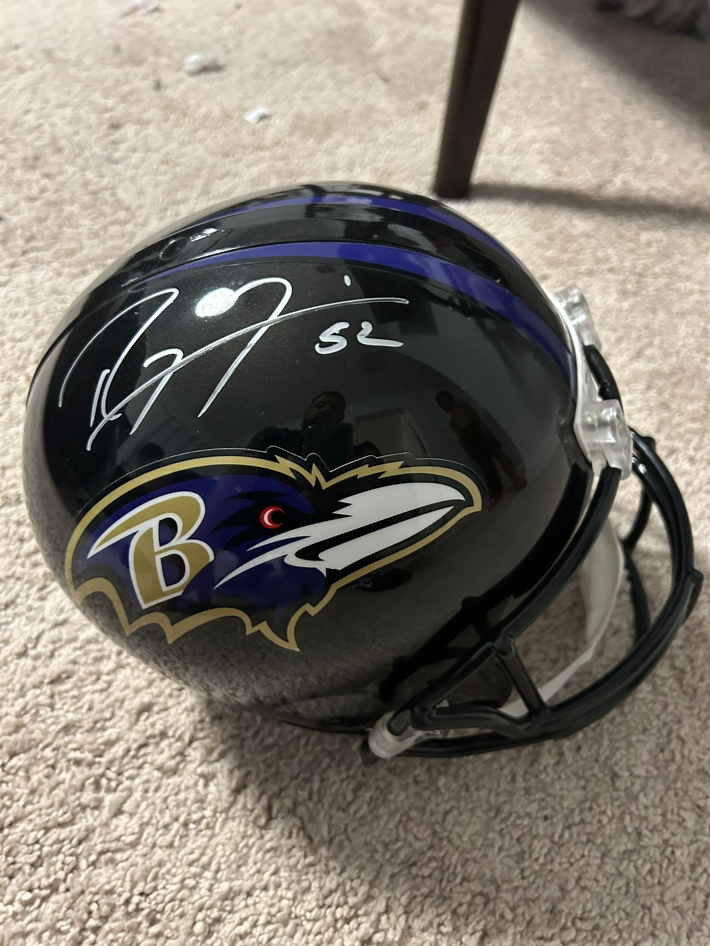 Ray Lewis Autographed Replica Helmet