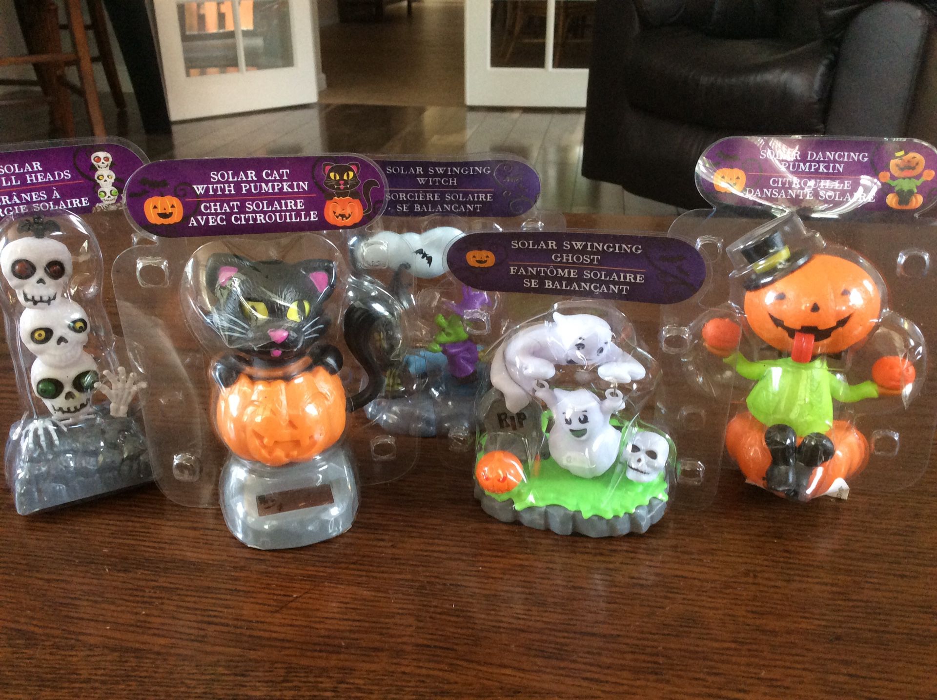 Brand new solar Halloween characters. Set of five all different.