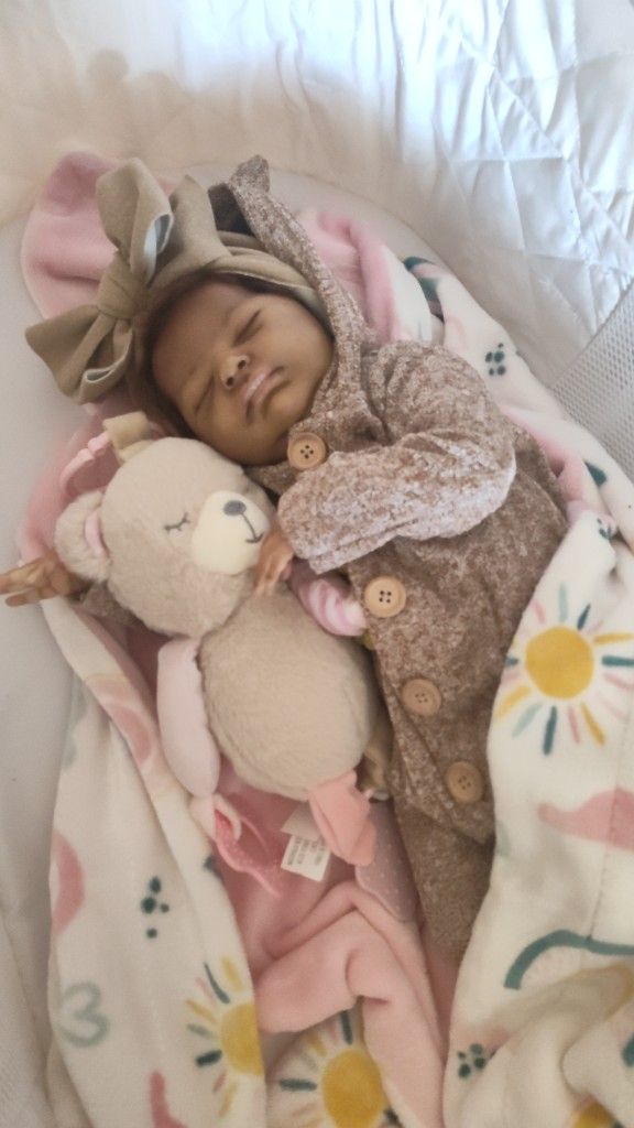 Reborn Vinyl / Cotton African American Doll