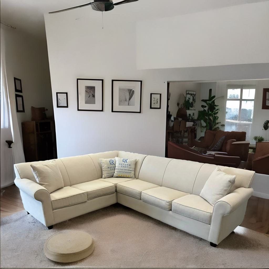 FREE DELIVERY l Boston Interiors Light Beige Sectional Couch