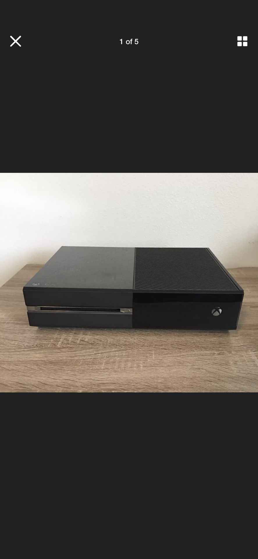 Xbox One With All The Wires, And 4 Wirless Controllers