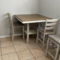 Dinner Table Set W/ 4 Chairs from LivingSpaces 