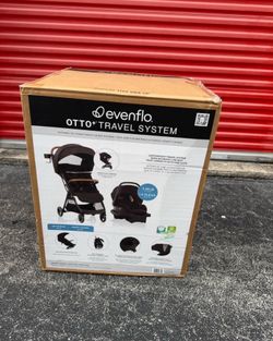 Evenflo Otto+ Travel System + LiteMax Infant Car Seat – NEW IN BOX
