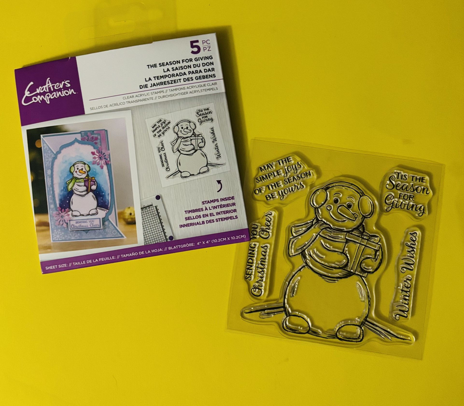 Adorable 5pc Snowman Stamps