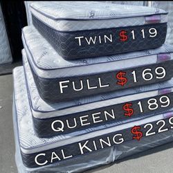 Queen Bamboo Plush Comfort Europillow Top 12inch Mattress!!