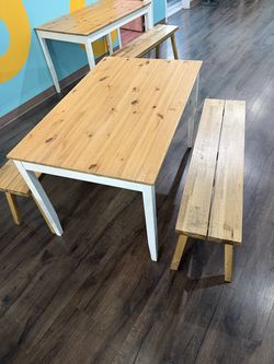 Wooden Benches and Tables