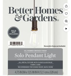 Better Homes & Gardens, Solo Pendant Light