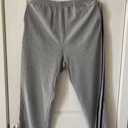 Male Gray Sports Sweat Pants 34” Long X 20” Hip X 26” Waist